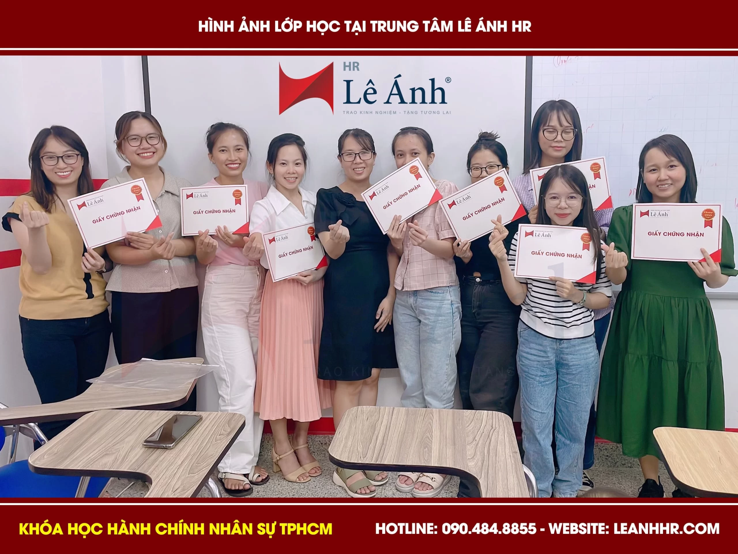 Ảnh kết thúc lớp Hành Chính Nhân Sự tại Lê Ánh HR