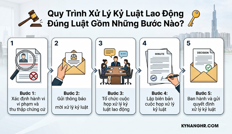 5 bước xử lý kỷ luật lao động đúng luật