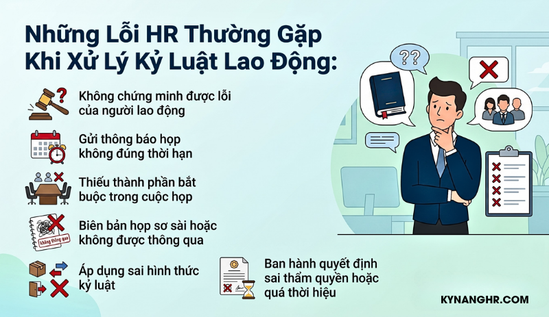 Những lỗi HR thường gặp khi xử lý kỷ luật lao động