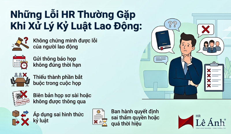 Những lỗi HR thường gặp khi xử lý kỷ luật lao động